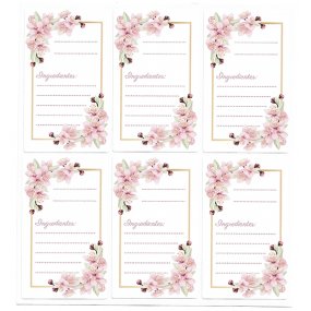 Autocollants allongés pour l’écriture des ingrédients Autocollants allongés pour l’écriture des ingrédients