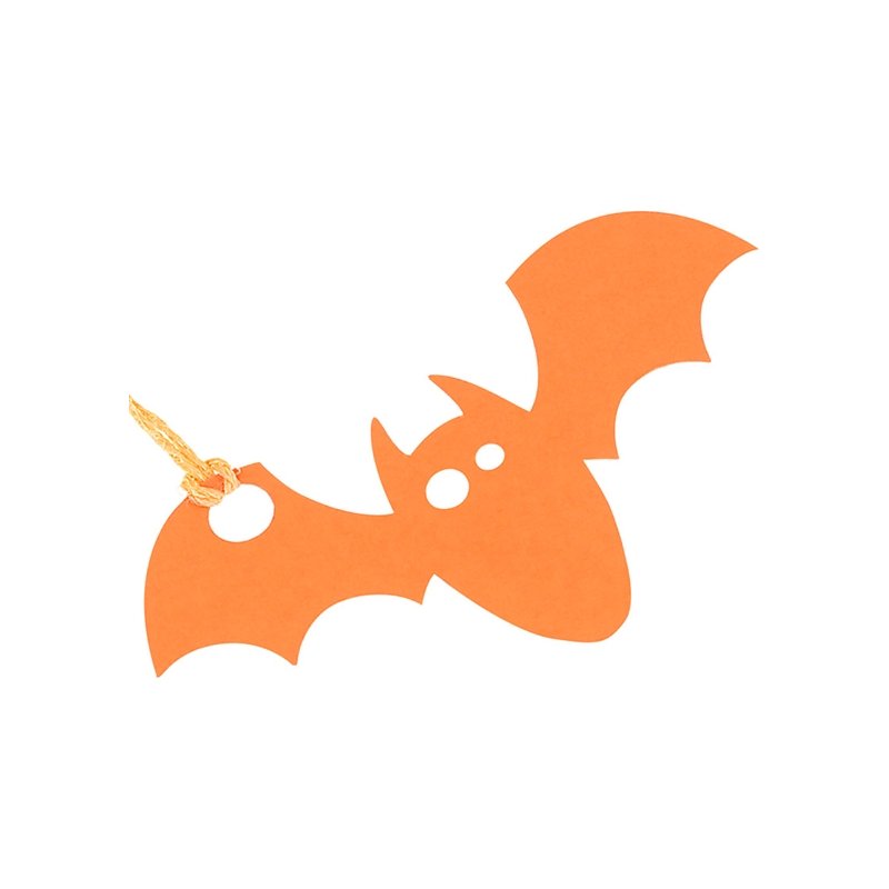 Etiquetas de papelao morcegos