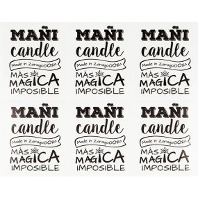 Pegatinas para velas mañi candle Pegatinas para velas mañi candle