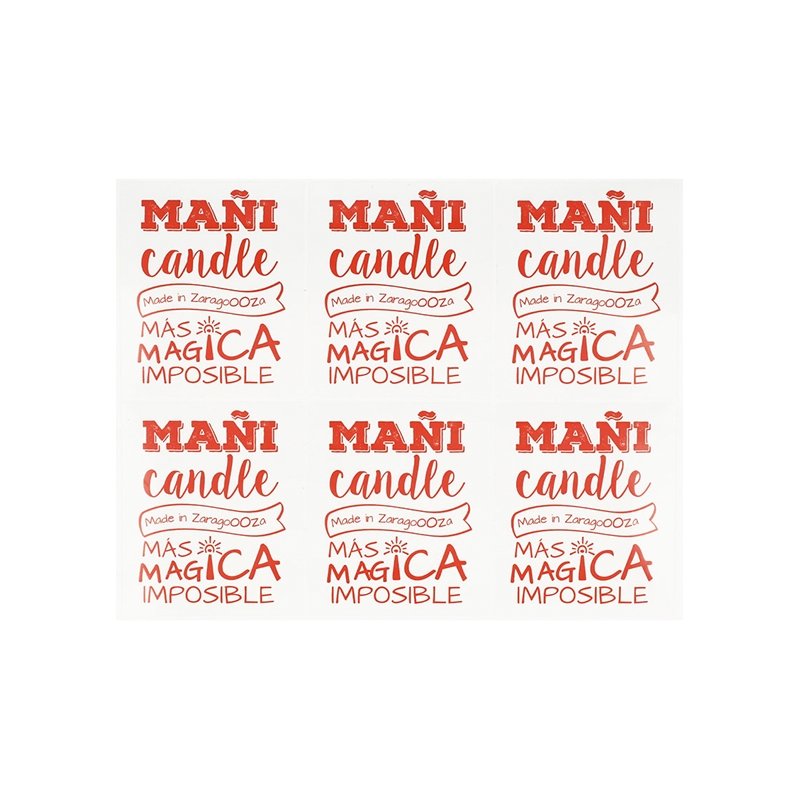 Autocollants pour bougies mañi candles