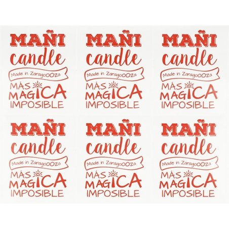 Autocollants pour bougies mañi candles