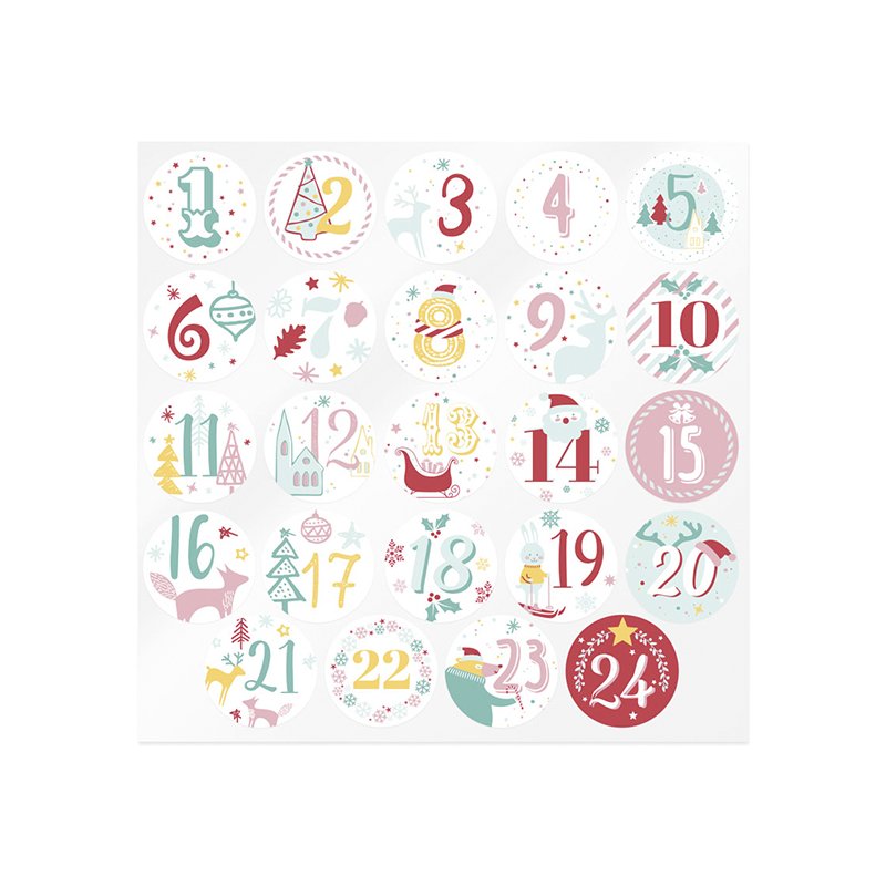 Adesivos calendario de advento