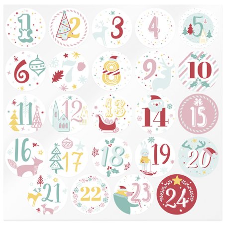 Adesivos calendario de advento
