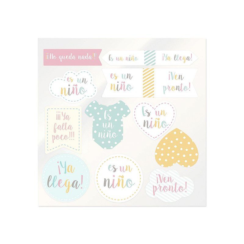 Mix adesivos baby shower menino