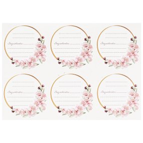 Pegatinas redondas para escribir ingredientes Pegatinas redondas para escribir ingredientes