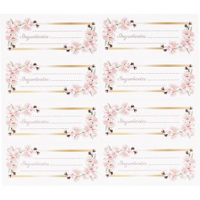 Pegatinas rectangulares para escribir ingredientes Pegatinas rectangulares para escribir ingredientes