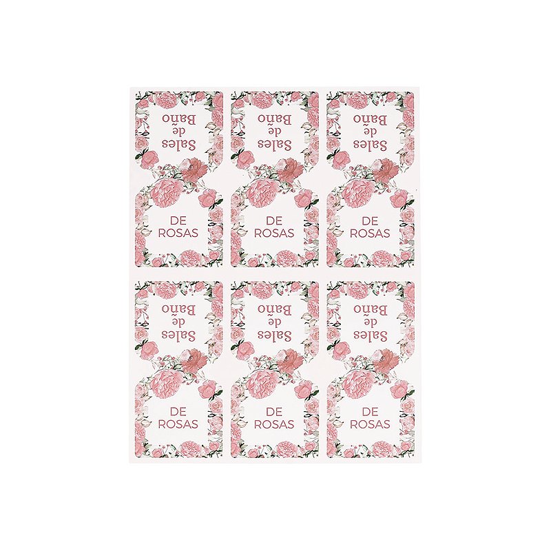 Stickers sac rose sels de bain