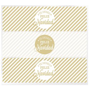 Joyeux Noël autocollants dorés