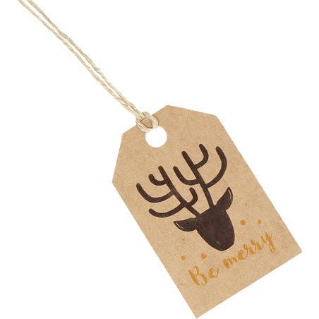 Mix d etiquettes en carton noel