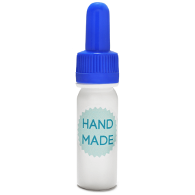 Botella 15 ml PET blanca tapon cuentagotas azul Botella 15 ml PET blanca tapon cuentagotas azul