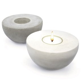 Kit fazer porta-velas de cimento. Materiais e instruçoes