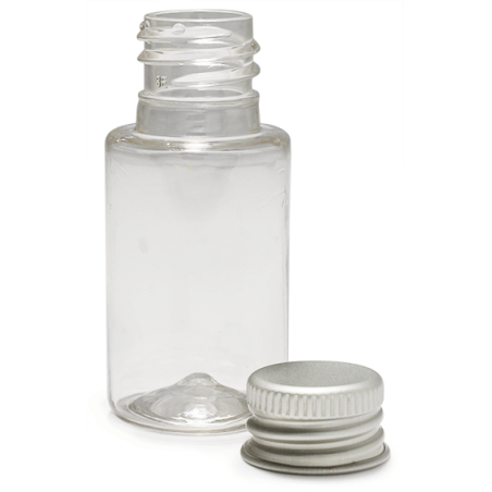 Botella pet transparente 100 ml  tapón rosca obturador gotero
