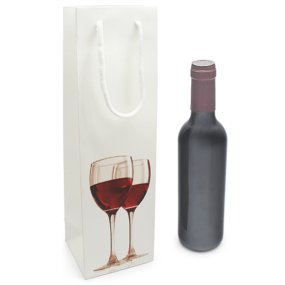 Bolsa vino 3/4 con copas Bolsa vino 3/4 con copas