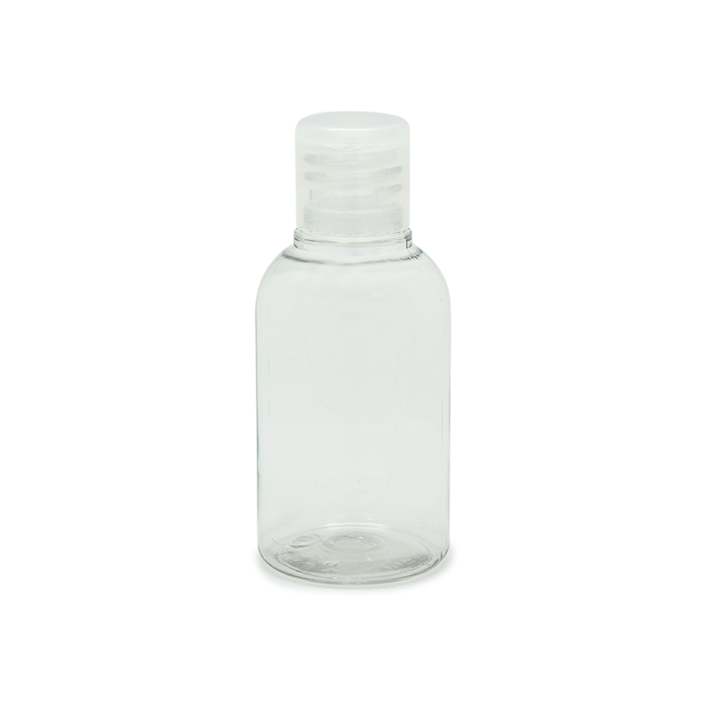 Botella pet transparente 50 ml tapón de aluminio