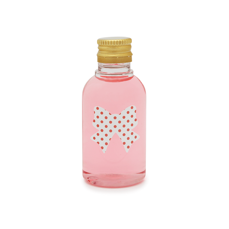 Botella pet transparente 50 ml tapón de aluminio