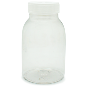 Flacon plastique 250 ml couvercle blanc