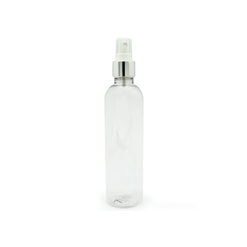Botella Pet Perfume Laura, 150 ml. tapón pulverizador plata.
