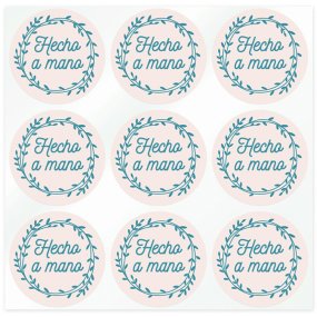 Pegatinas hecho a mano corona floral Pegatinas hecho a mano corona floral