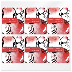 Autocollants de rouge à lèvres hydratants