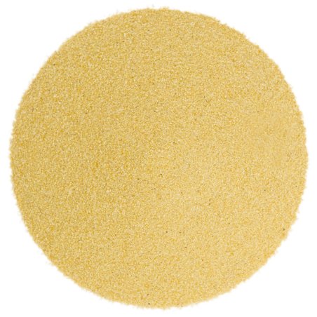 Areia fina de cor amarelo ovo