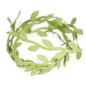 Ruban décoratif en tissu avec feuilles Ruban décoratif en tissu avec feuilles
