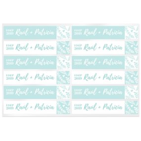 Pegatinas personalizadas estampado vegetal