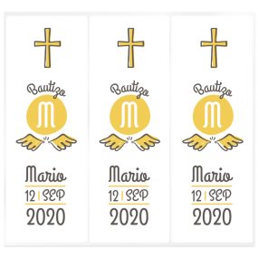 Pegatinas personalizadas cirio bautizo Pegatinas personalizadas cirio bautizo