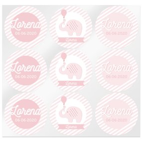 Adesivos personalizaveis elefante rosa Adesivos personalizaveis elefante rosa