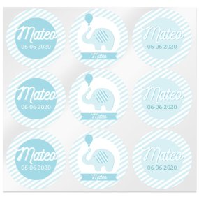 Autocollants éléphant personnalisés enfant Autocollants éléphant personnalisés enfant