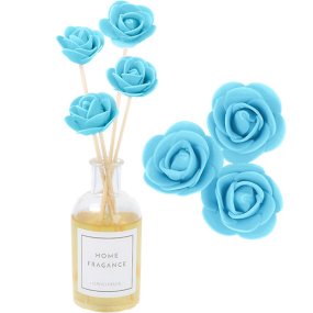 Vareta mikado com flor turquesa