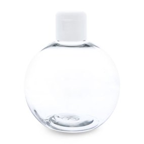 Bouteille sphère PET bouchon blanc charnière