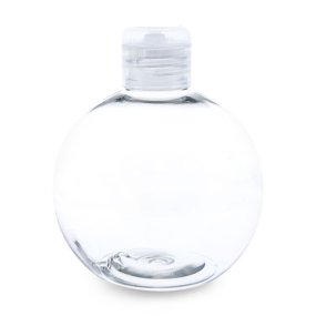 Botella 250 ml PET sphere tapon bisagra translucido Botella 250 ml PET sphere tapon bisagra translucido