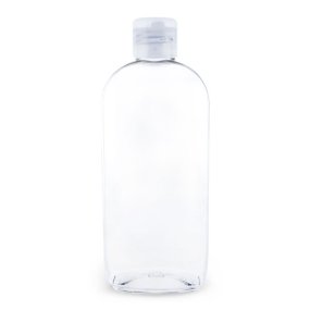 Garrafa pet oval 250 ml tampa flip-top