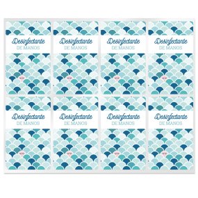 Adesivos para gel desinfetante de maos