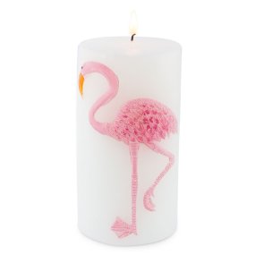 Vela blanca con flamenco Vela blanca con flamenco