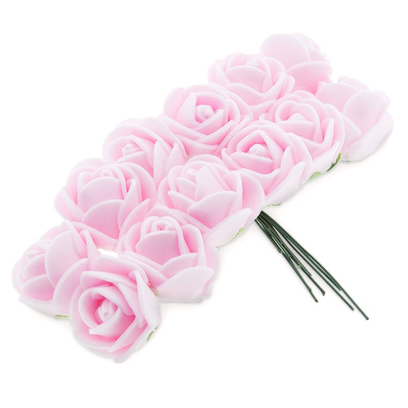 Mini flores rosas con alambre