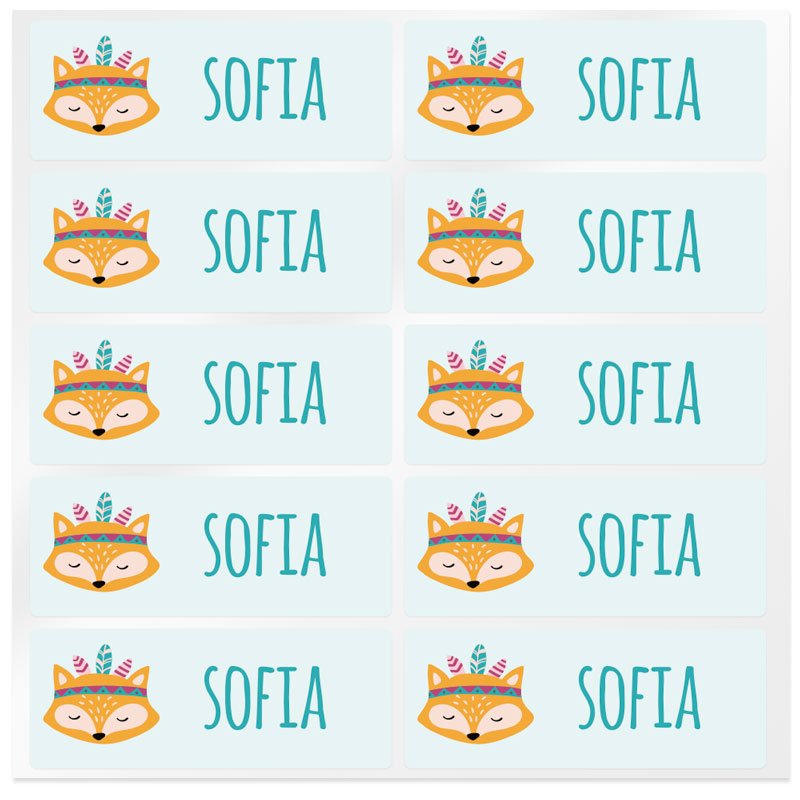 Adesivos personalizados raposinha