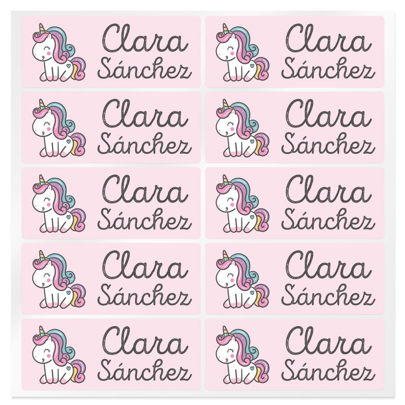 Adesivos personalizados unicornio
