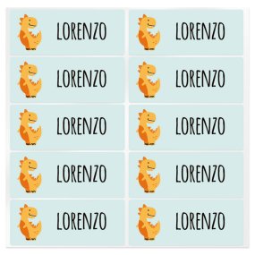 Pegatinas personalizadas dinosaurio Pegatinas personalizadas dinosaurio