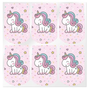 Adesivos unicornio frascos para pendurar