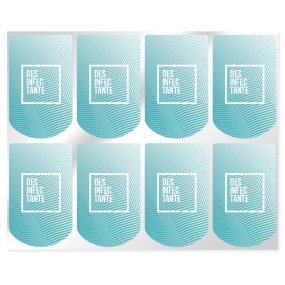 Contenants d’autocollants désinfectants pour suspension Contenants d’autocollants désinfectants pour suspension