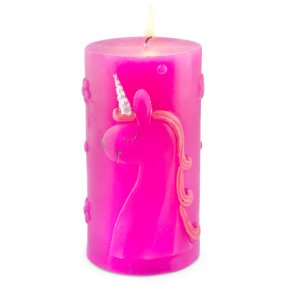 Vela fucsia con unicornio Vela fucsia con unicornio