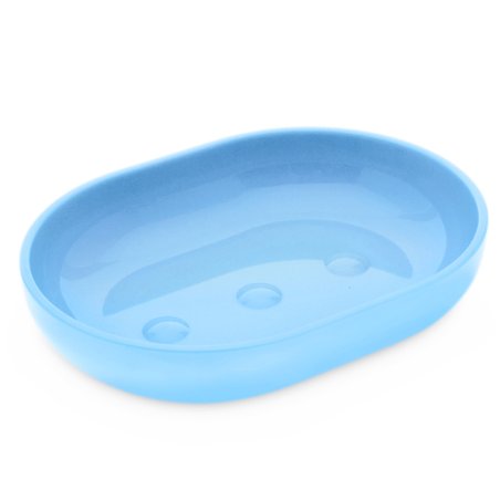 Porte-savon en plastique bleu