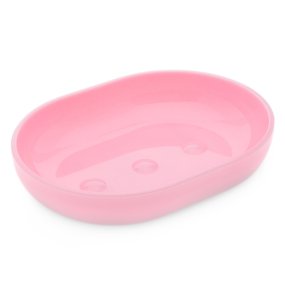 Jabonera rosa de plastico Jabonera rosa de plastico