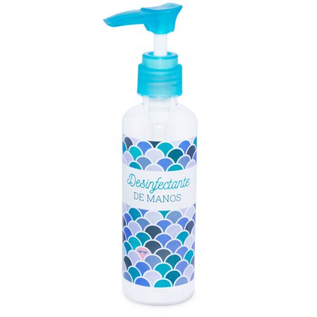 Frasco 100ml dispensador cor azul para gel desinfetante