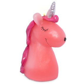 Bougie licorne rose