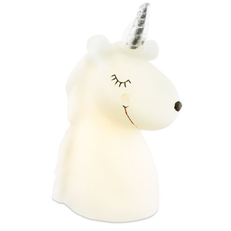 Vela led unicornio branca
