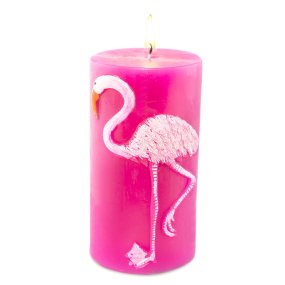 Vela fucsia con flamenco Vela fucsia con flamenco