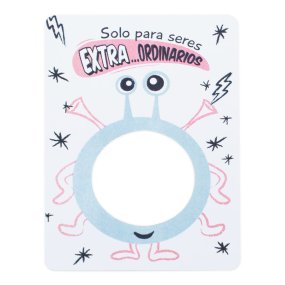 Cartao para embalagem monstro verde