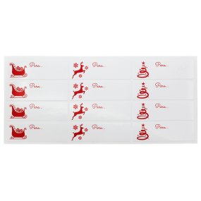 Autocollants cadeaux de Noël pour...